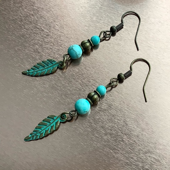 Semi Precious Perfection in Patina Earrings. - Picture 2 of 4